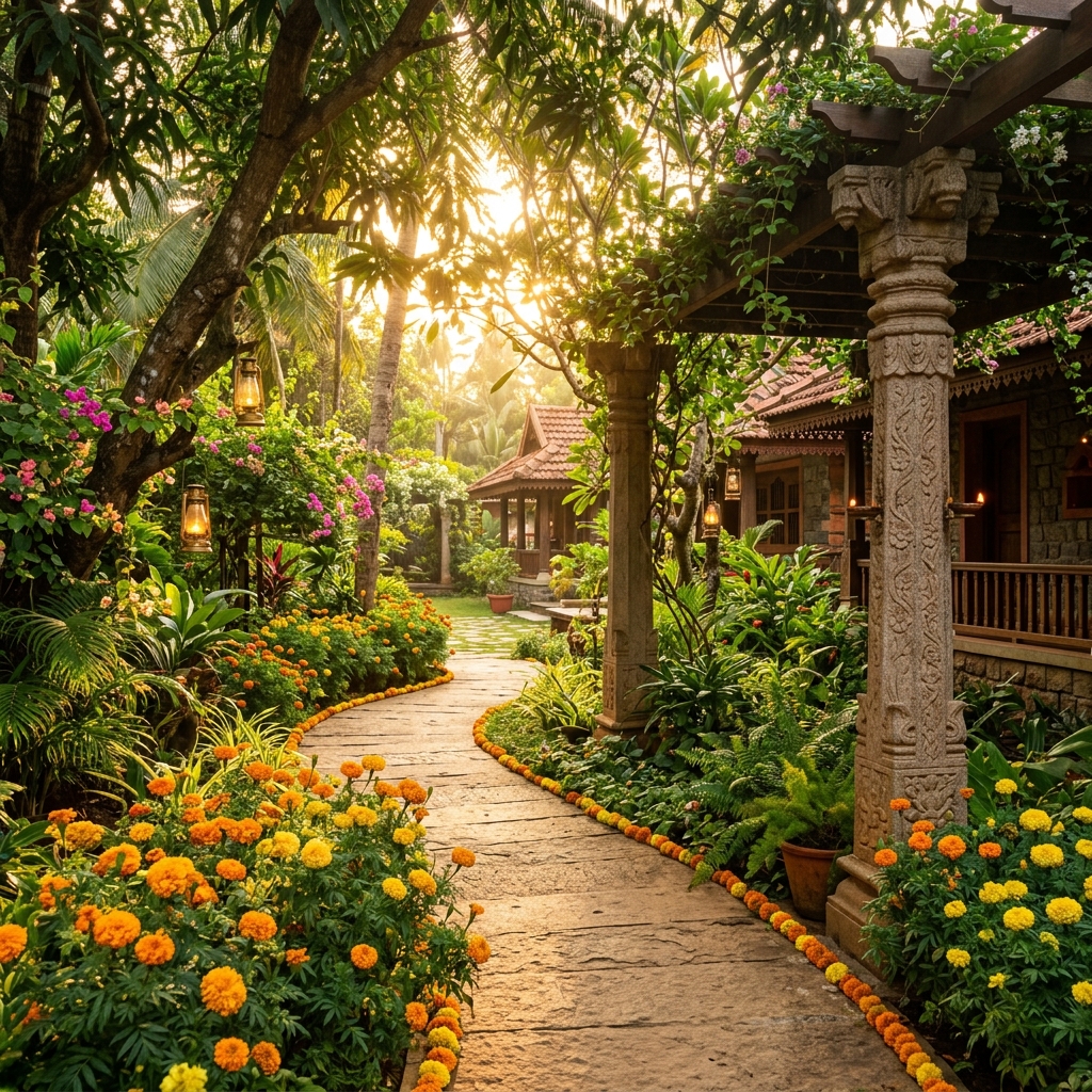 Peaceful courtyard at de-addiction centre Patna Gaya