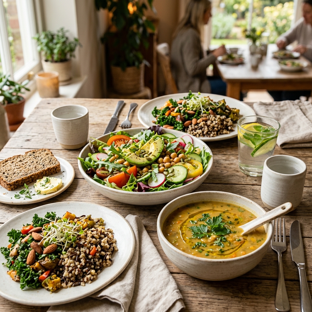 Healthy nutritious vegetarian meals